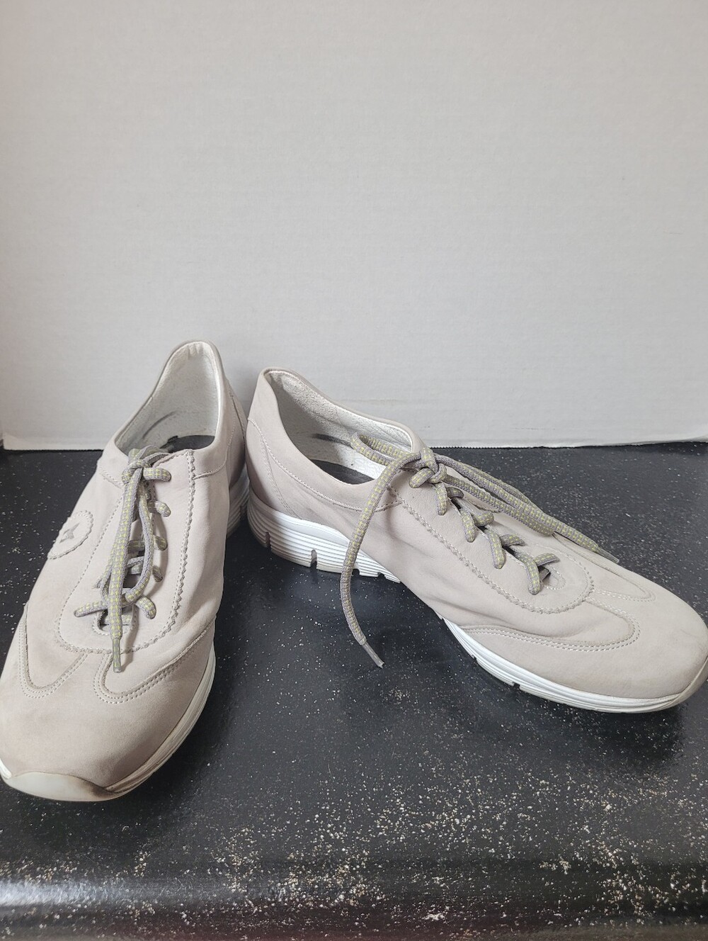 Mephisto Women's Yael Taupe Leather Sneakers